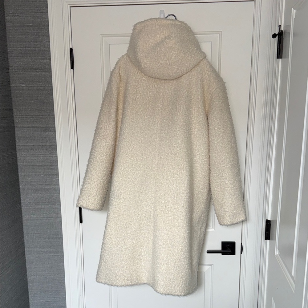Women's Cozy Teddy Cream Hooded Coat - Picture 5 of 5